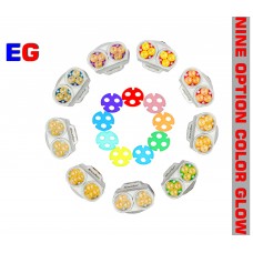 Niwalker 9 different Colors/Set Self Illuminate TurboGlow Glow Gasket 9pack